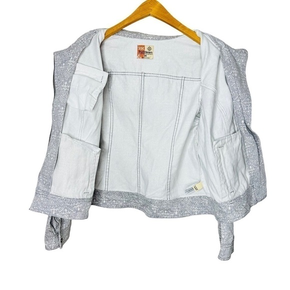 Ruff Hewn Womens Long Sleeve Gray White Full Zip Jacket Size M - Picture 5 of 9